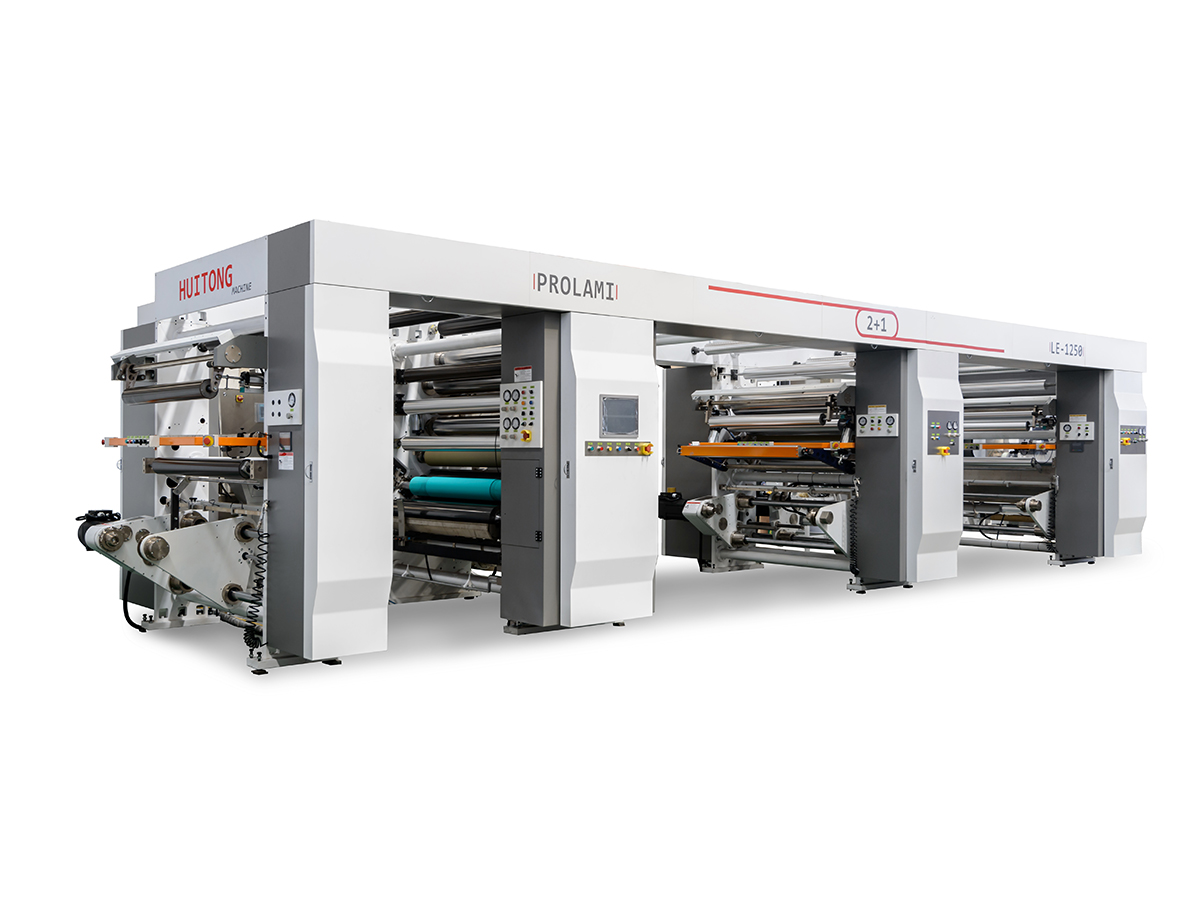 LE 2+1 Lösningsmedelsfri dubbelstation trelagers laminerad maskin